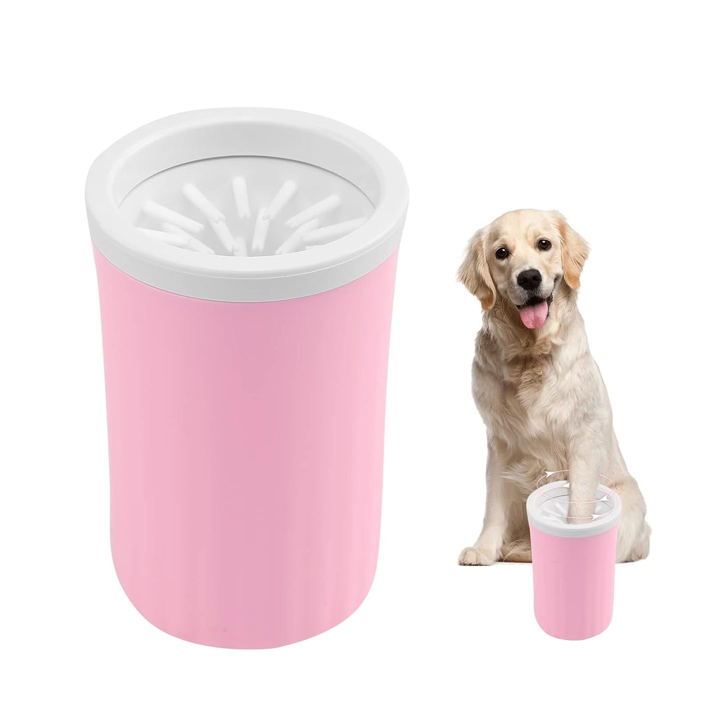 Dog Paw Washer, Dog Foot Cleaner, 2 in 1 Pet Foot Washing Cup, Brush Feet Cleaner for Large Dog